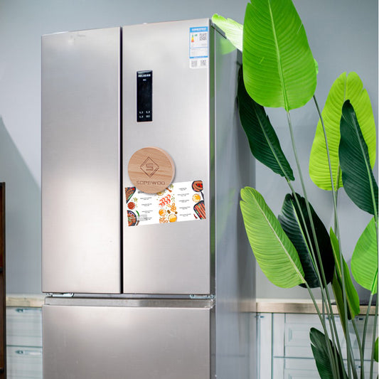 Fashionable beech fridge magnets