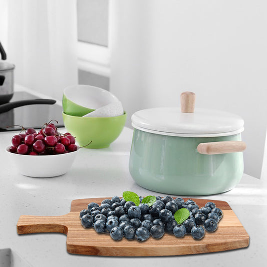 SOPEWOD Acacia Wood Cutting Board with Handle Charcuterie Food Serving Tray for Kitchen