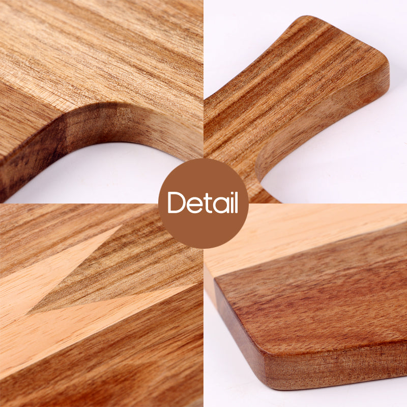 SOPEWOD Acacia Wood Cutting Board with Handle Charcuterie Food Serving Tray for Kitchen