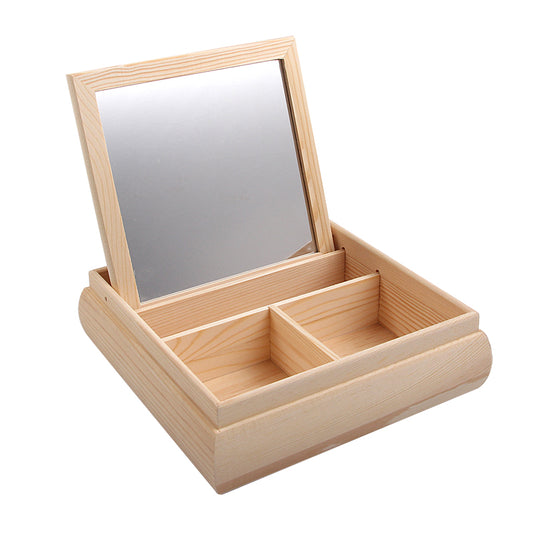 SOPEWOD Wooden Organizer Cosmetic Storage Cabinet Makeup Display Box
