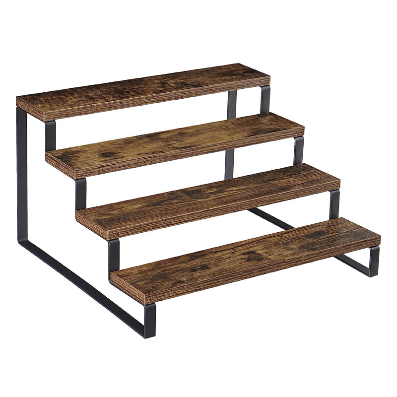 Sopewod Wooden Display Riser Stand, 4 Tier Counter Shelf for Perfume and Makeup Organizer Kitchen and Bathroom Countertop Shelf
