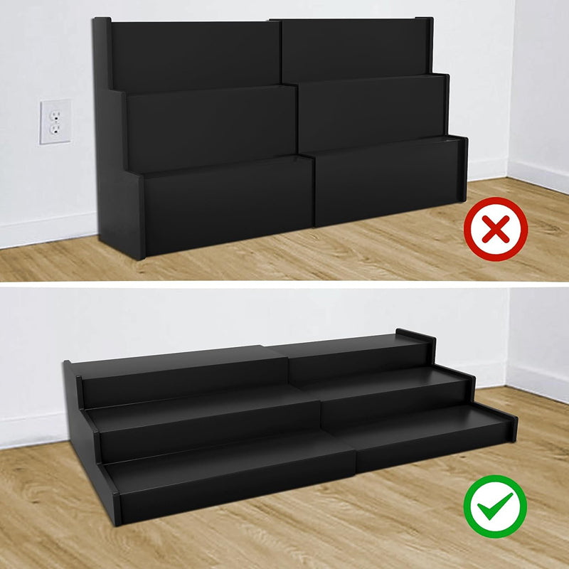 Natural bamboo adjustable storage spice rack organizer holder display 3 tier spice rack