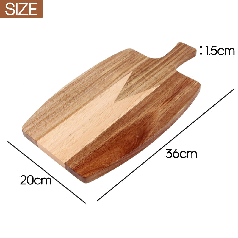 SOPEWOD Acacia Wood Cutting Board with Handle Charcuterie Food Serving Tray for Kitchen