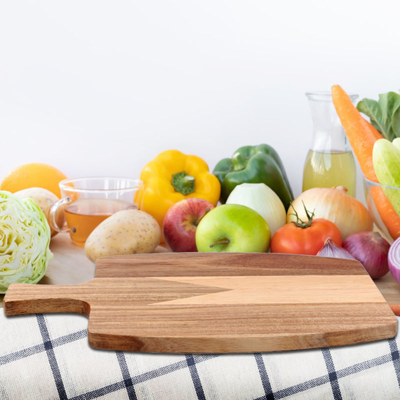 SOPEWOD Acacia Wood Cutting Board with Handle Charcuterie Food Serving Tray for Kitchen