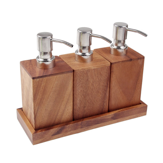 SOPEWOD Walnut hand sanitizer shower gel sub-bottling bathroom solid wood hotel sub-packaging